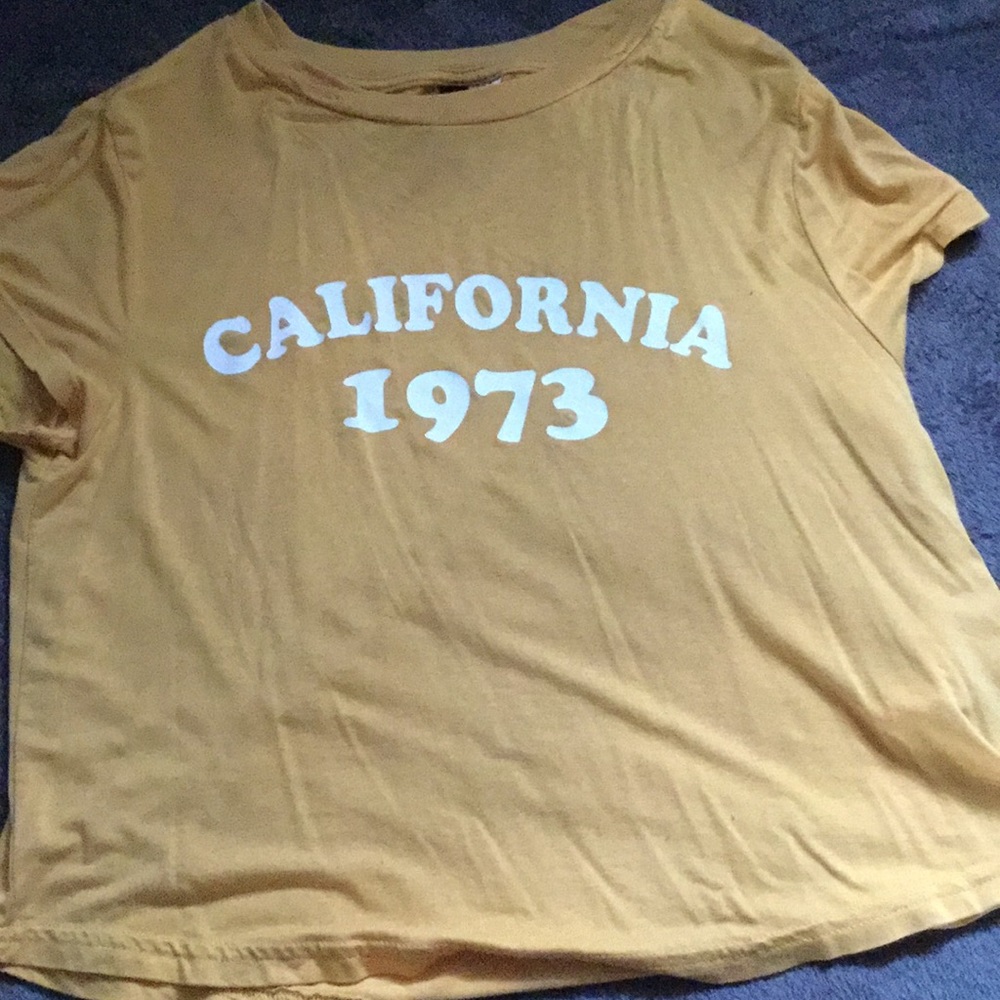 Orange cropped top shirt